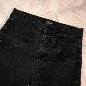 Black high waisted jeans